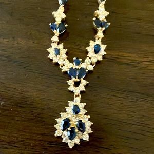 14Kt diamond sapphire necklace. 7Kt. Sapphires 3Kt diamonds 20 grams of gold